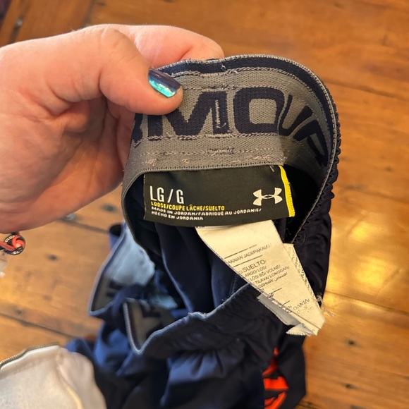 Under Armour Navy Blue Sports Shorts UVA - Picture 3 of 3